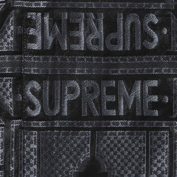 Supreme Tray Jacquard S/S Shirt - Black (front)