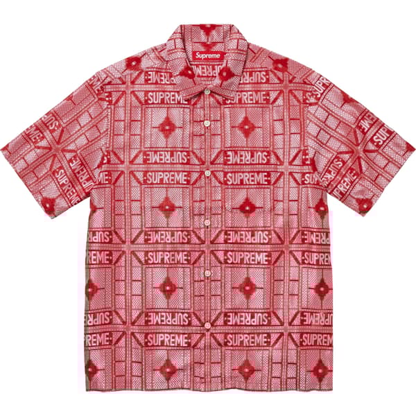 Supreme Tray Jacquard S/S Shirt - Red (front)