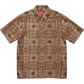 Supreme Tray Jacquard S/S Shirt Tan