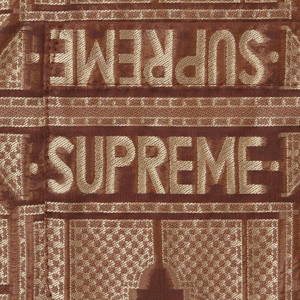 Supreme Tray Jacquard S/S Shirt - Tan (front)