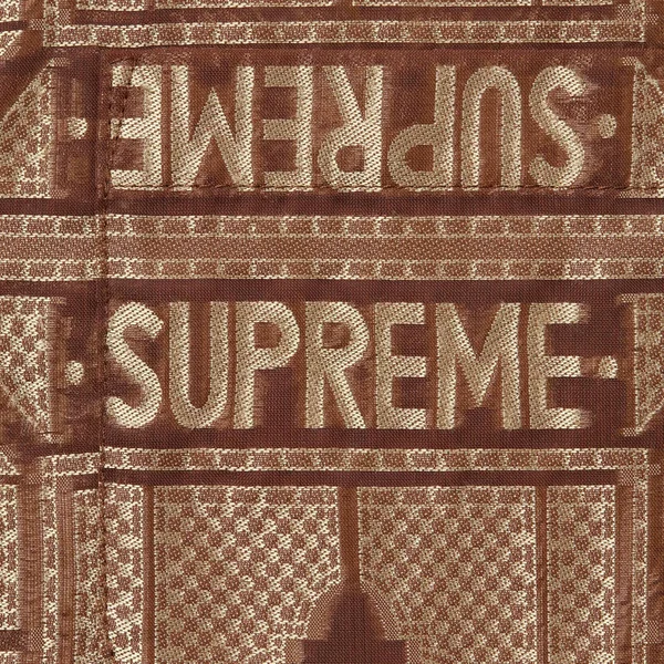 Supreme Tray Jacquard S/S Shirt - Tan (front)