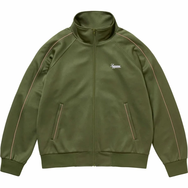 Supreme Tricot Track Jacket - Olive (front)