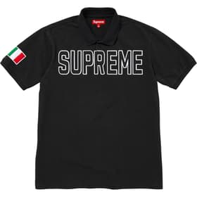 Supreme Twill Appliqué Polo Black