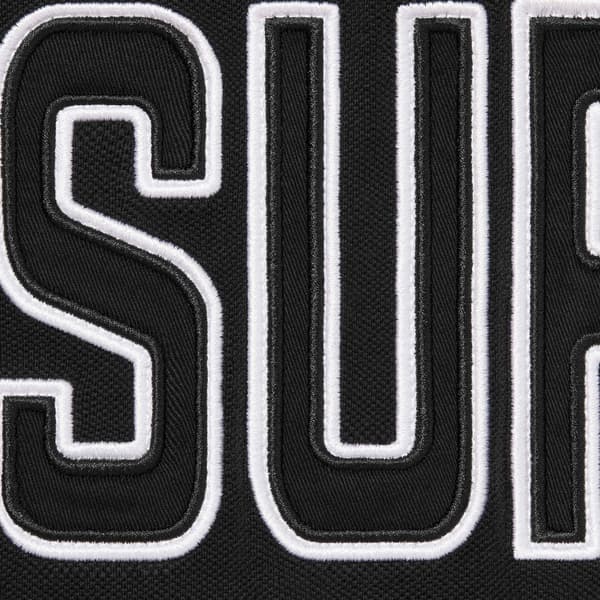 Supreme Twill Appliqué Polo - Black (front)