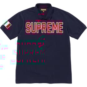 Supreme Twill Appliqué Polo Navy