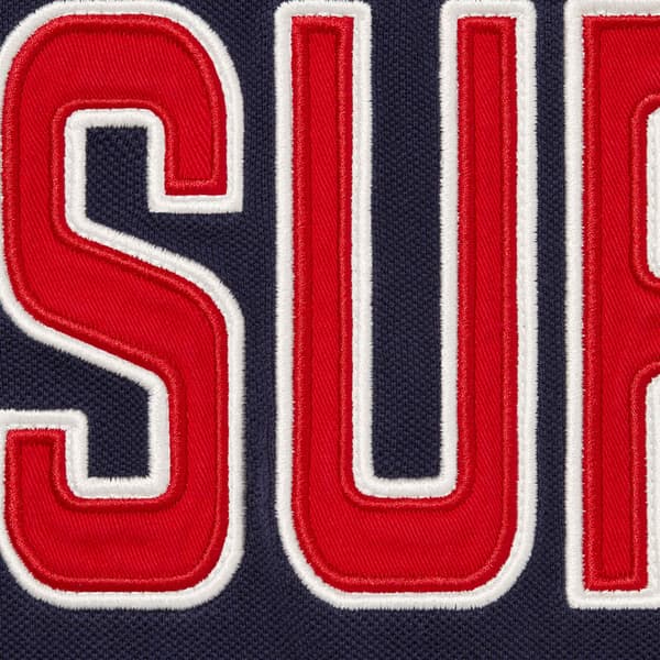 Supreme Twill Appliqué Polo - Navy (front)