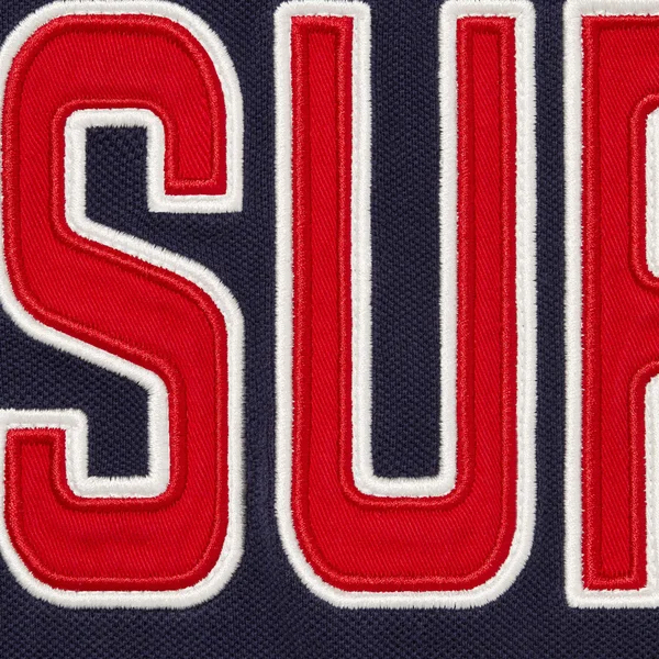 Supreme Twill Appliqué Polo - Navy (front)