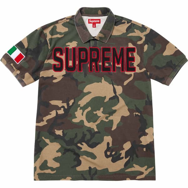Supreme Twill Appliqué Polo - Woodland Camo (front)