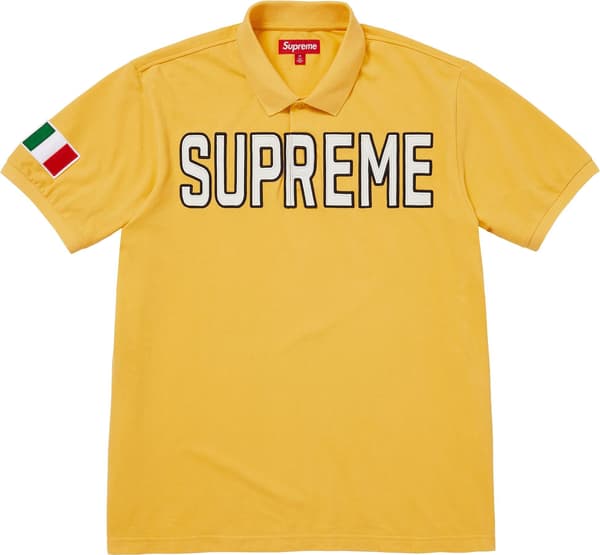 Supreme Twill Appliqué Polo - Yellow (front)