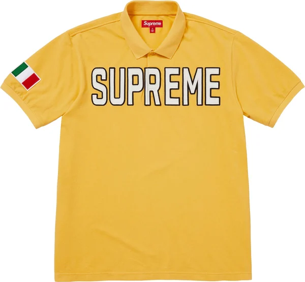 Supreme Twill Appliqué Polo - Yellow (front)