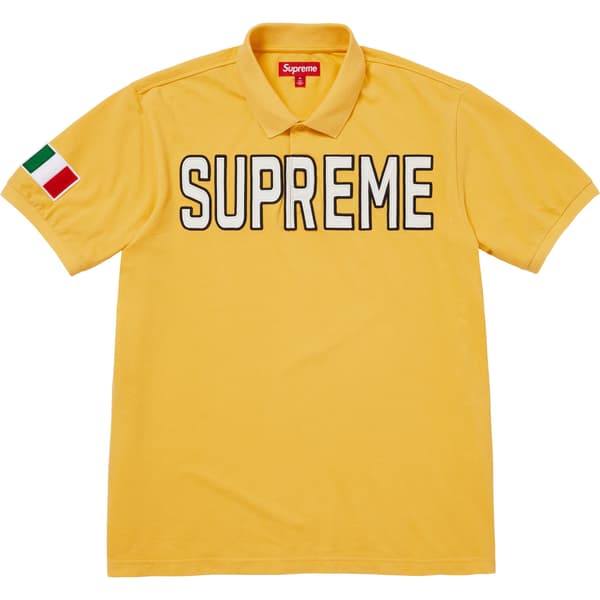 Supreme Twill Appliqué Polo - Yellow (front)