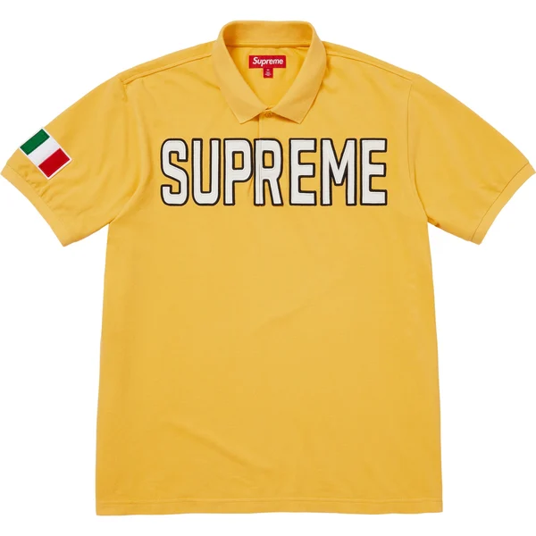 Supreme Twill Appliqué Polo - Yellow (front)