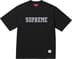 Supreme Twill Appliqué S/S Top - Black (front)