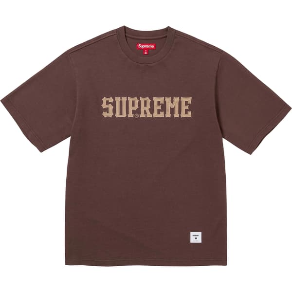 Supreme Twill Appliqué S/S Top - Brown (front)