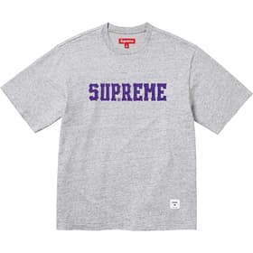 Supreme Twill Appliqué S/S Top Heather Grey