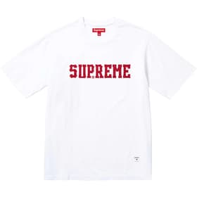 Supreme Twill Appliqué S/S Top White