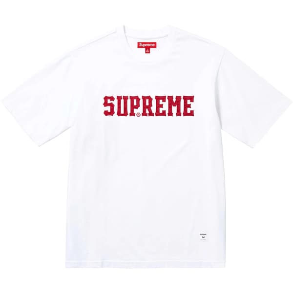 Supreme Twill Appliqué S/S Top - White (front)