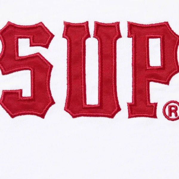 Supreme Twill Appliqué S/S Top - White (front)
