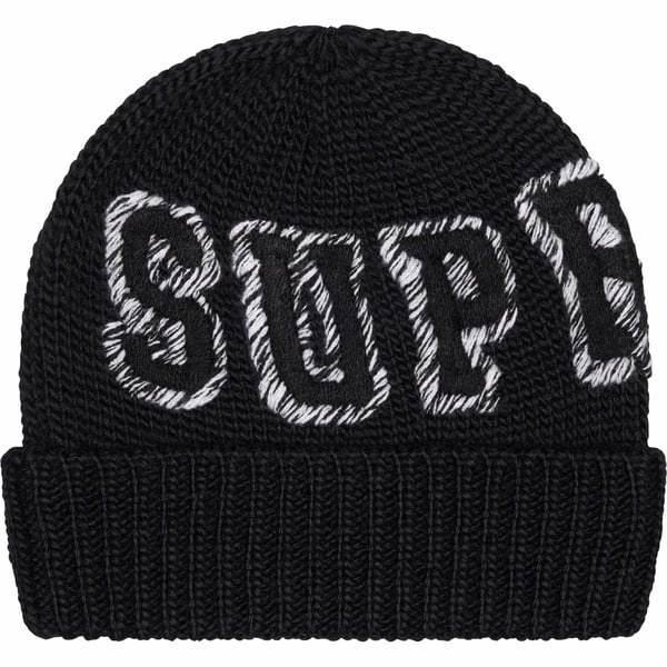 Supreme Twist Beanie - Black (front)