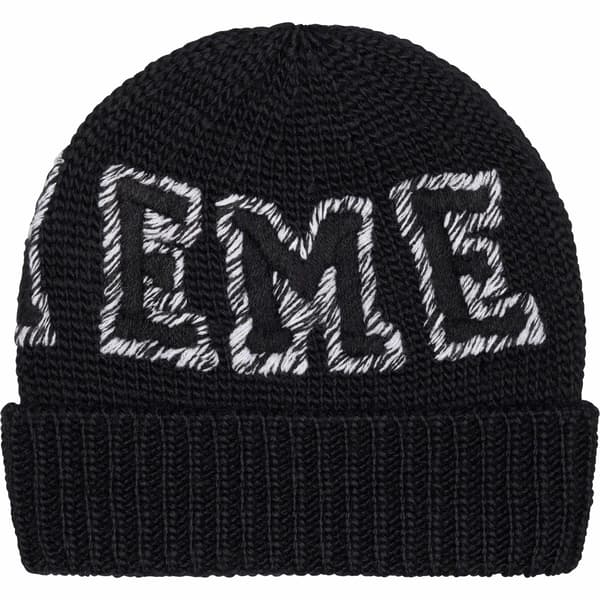 Supreme Twist Beanie - Black (front)
