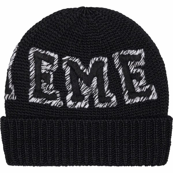 Supreme Twist Beanie - Black (front)