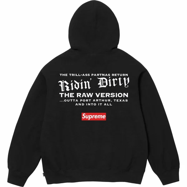 Supreme UGK Hooded Sweatshirt - Black (front)