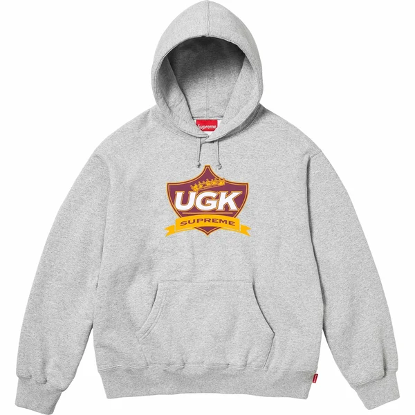 Supreme UGK Hooded Sweatshirt - Heather Grey (front)