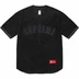 Supreme Ultrasuede Mesh Baseball Jersey - Black (front)