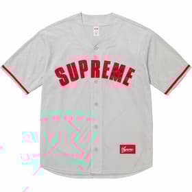Supreme Ultrasuede Mesh Baseball Jersey Grey
