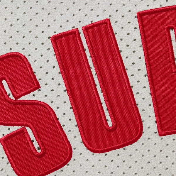 Supreme Ultrasuede Mesh Baseball Jersey - Grey (front)