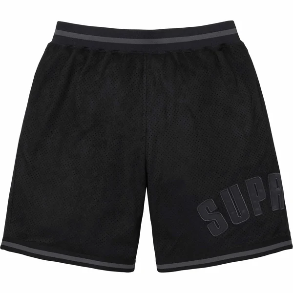 Supreme Ultrasuede Mesh Short - Black (front)