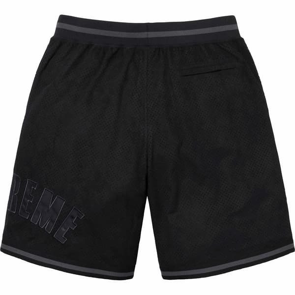 Supreme Ultrasuede Mesh Short - Black (front)
