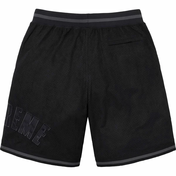 Supreme Ultrasuede Mesh Short - Black (front)