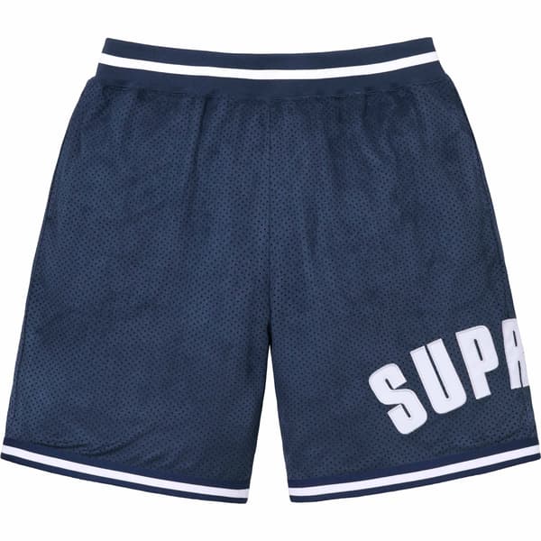 Supreme Ultrasuede Mesh Short - Navy (front)