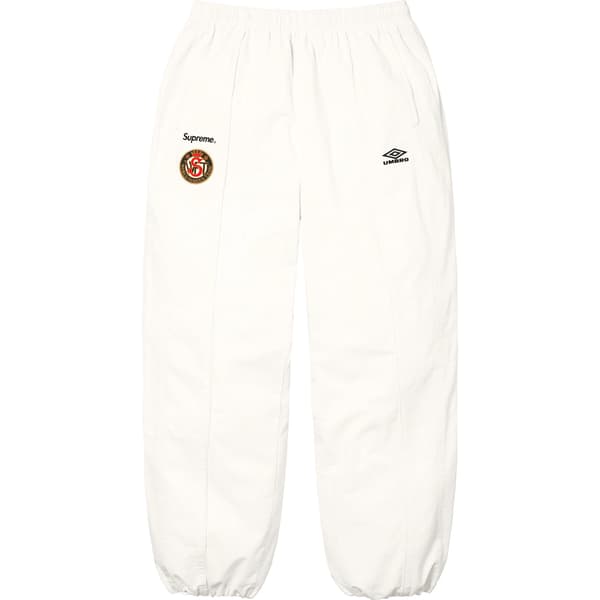 Supreme Umbro Cotton Ripstop Track Pant - White (front)