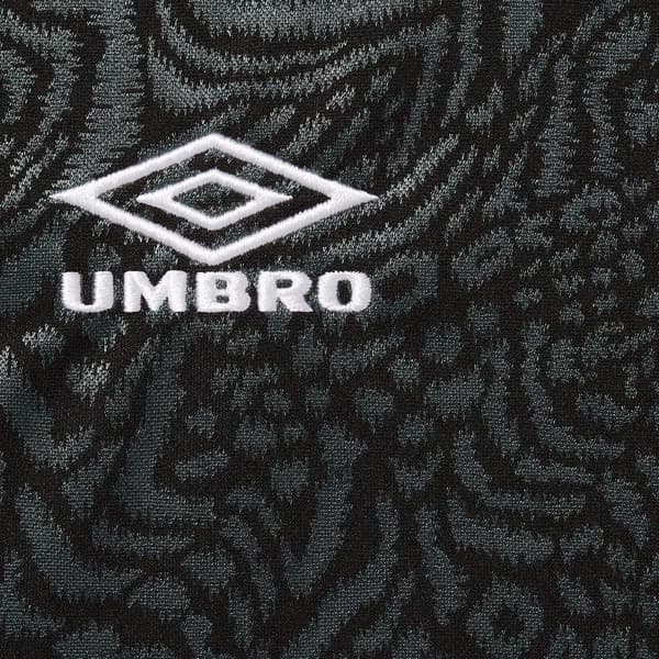 Supreme Umbro Jacquard Animal Print Soccer Jersey - Black (front)