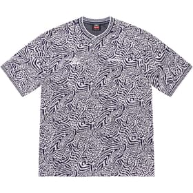 Supreme Umbro Jacquard Animal Print Soccer Jersey Navy