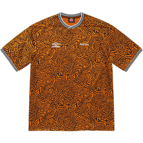 Supreme Umbro Jacquard Animal Print Soccer Jersey Orange