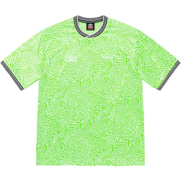 Supreme Umbro Jacquard Animal Print Soccer Jersey - White (front)
