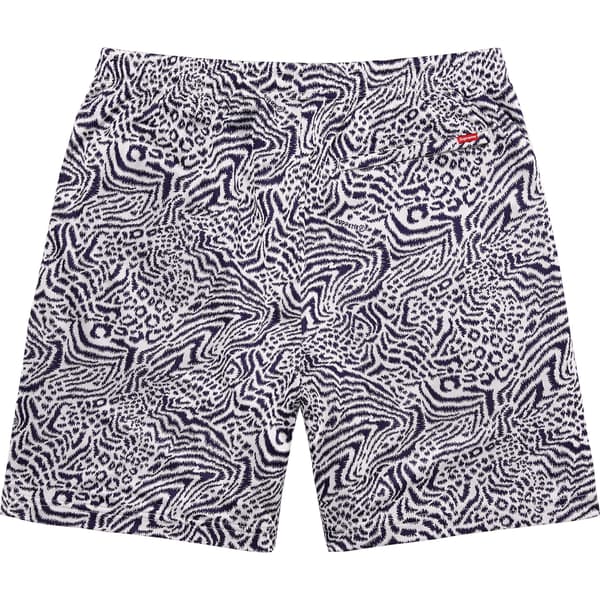 Supreme Umbro Jacquard Animal Print Soccer Short - Navy (front)