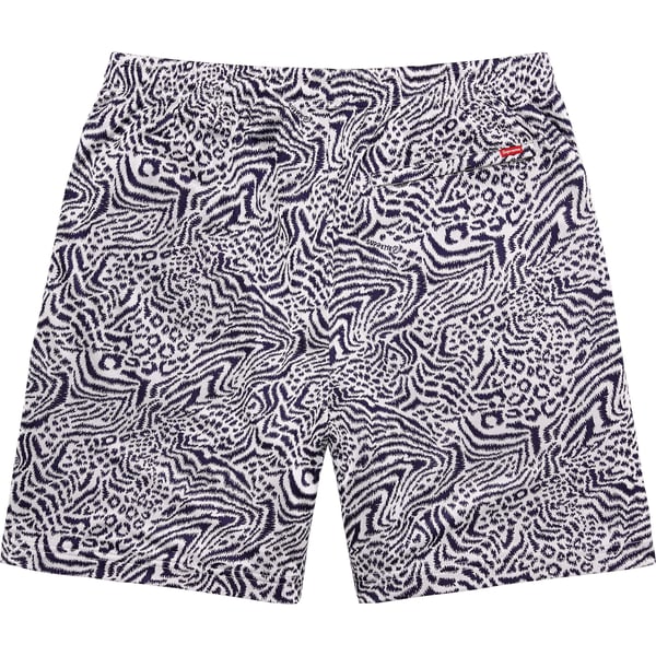 Supreme Umbro Jacquard Animal Print Soccer Short - Navy (front)