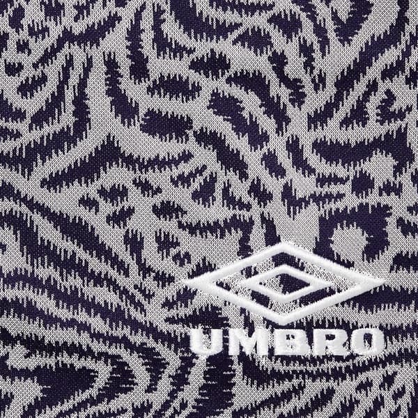 Supreme Umbro Jacquard Animal Print Soccer Short - Navy (front)
