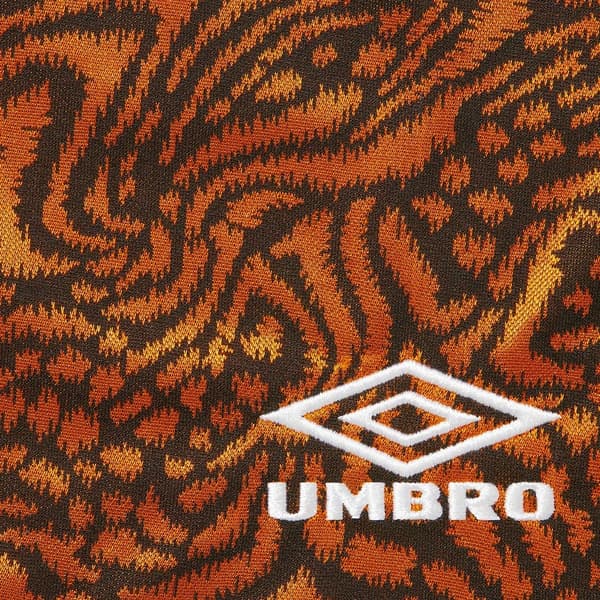 Supreme Umbro Jacquard Animal Print Soccer Short - Orange (front)