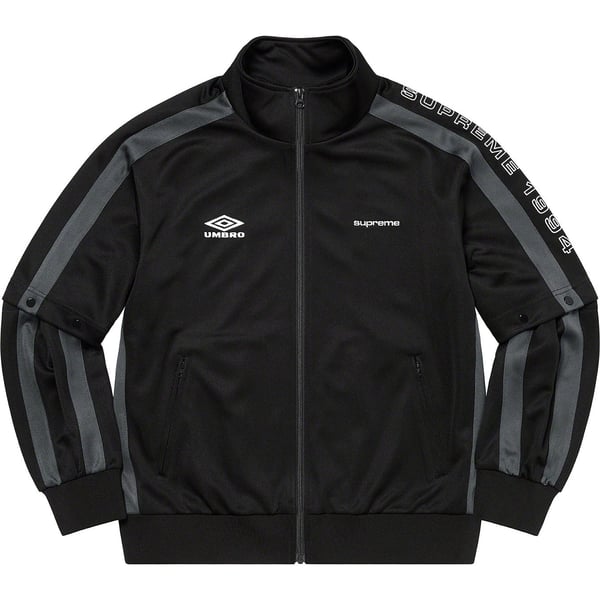 Supreme Umbro Snap Sleeve Jacket - Black (front)