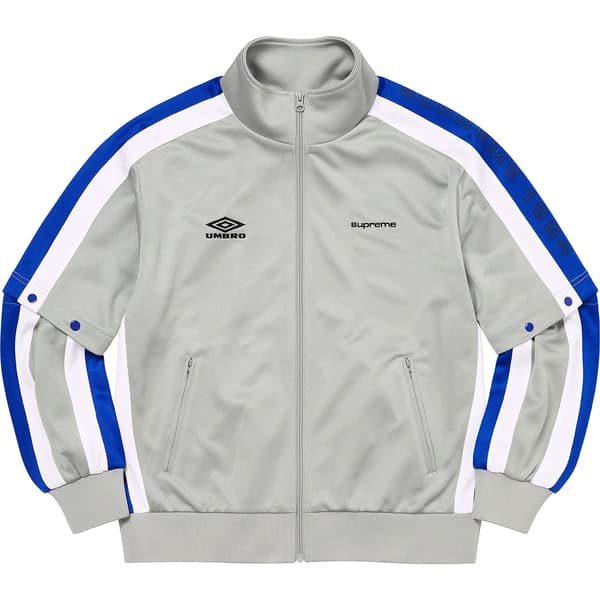 Supreme Umbro Snap Sleeve Jacket - Light Grey (front)