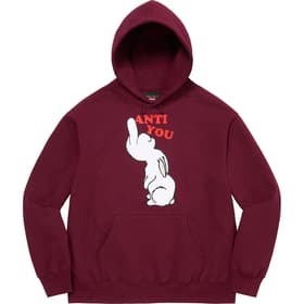 Supreme UNDERCOVER Anti You Hooded Sweatshirt Burgundy