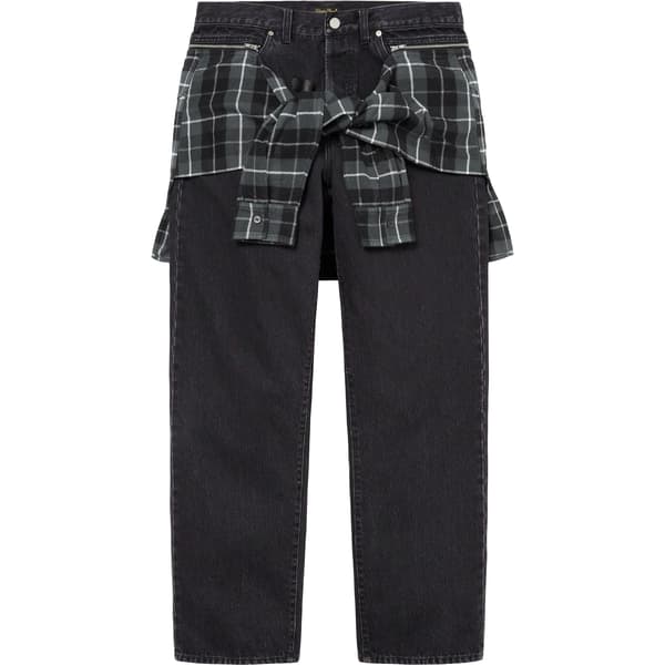 Supreme UNDERCOVER Layered Jean - Washed Black (front)