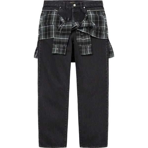 Supreme UNDERCOVER Layered Jean - Washed Black (front)