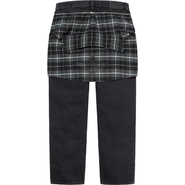 Supreme UNDERCOVER Layered Jean - Washed Black (front)