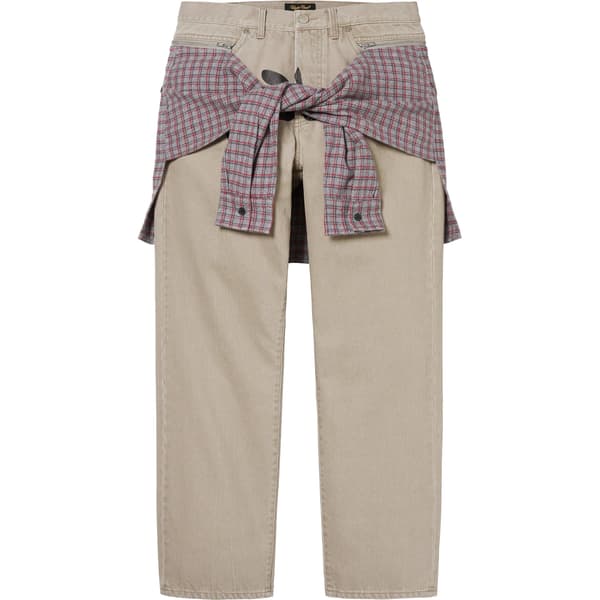 Supreme UNDERCOVER Layered Jean - Washed Grey (front)